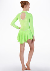 Maillot Ballet Niña con Falda y Manga Larga Tappers & Pointers Verde Detrás [Verde]