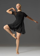 Vestito Danza Lirica a Maniche Corte Ceres Move Dance Nero Front 2 [Nero]