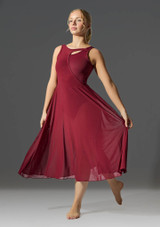 Vestito Danza Lirica Forato Thalassa Move Dance Borgogna Front [Rosso]
