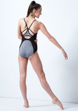 Maillot Ballet Niña con Cremallera Frontal Capezio Gris Delante 2 [Gris]