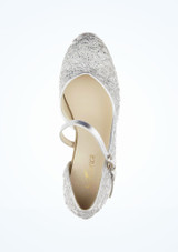 So Danca Sparkle Ballroom Shoe 2.5" Silver Top [Silver]