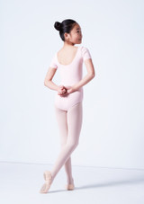 Maillot Ballet Niña con Manga Corta Capezio Rosa Detrás [Rosa]