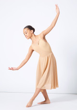 Vestido de Danza Contemporanea Chica con Aperturas Titania Move Dance Negro Delante [Negro]