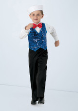 Weissman Boys Ultra Sparkle Vest Blu Royal [Blu]