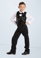 Weissman Boys Ultra Sparkle Vest Rojo Delante [Rojo]