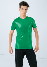 Weissman Metallic Crewneck Shirt. Verde Delante 2 [Verde]