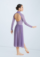 Weissman Laser Cut Floral Dress Púrpura Detrás [Púrpura]
