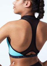 Top Danza Corto Chica con Paneles Bloch Azul Detrás 2 [Azul]