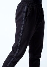 Joggers Urban Dance para hombre Move Dance Negro Detalle delantero [Negro]