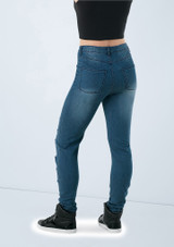 Weissman Slashed Skinny Jeans Denim [Blu]