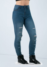 Weissman Slashed Skinny Jeans [Azul]