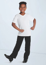Weissman Boys V-Neck Shirt Bianco 9048 [Bianco]