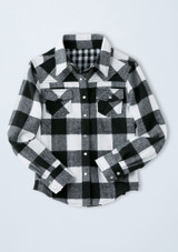 Weissman Buffalo Plaid Flannel Shirt Blanc 2 [Blanc]