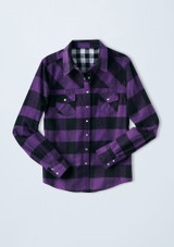 Weissman Buffalo Plaid Flannel Shirt Grape 2 [Violet]