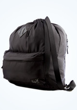 Bolso con cordón de lujo satinado Tendu Negro Delante [Negro]