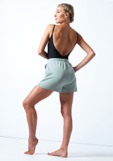 Pantalones cortos de jersey Cassandra Move Dance Verde Azulado Detrás [Azul]