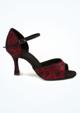 Zapatos de Tango Elli Rummos - 7,6cm Rojo-negro Principal 2 [Rojo]