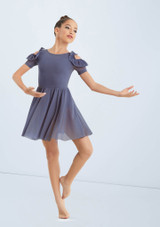 Weissman Cold Shoulder Ruffle Dress [Azul]
