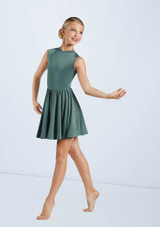 Weissman Keyhole Back Skater Dress [Vert Clair]