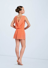 Weissman Mesh Overlay Dress Salmón [Rosa]