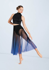 Weissman Ombre Mesh Maxi Skirt Bleu Royal 2 [Bleue]