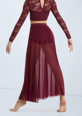 Weissman High Waist Mesh Maxi Skirt [Negro]