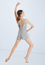 Weissman Open Back Jersey Romper [Gris]