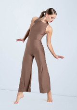 Weissman Metallic Jersey Jumpsuit Moca [Marrón]