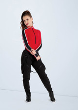 Weissman Arm Stripe Biketard Rouge [Rouge]