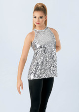Weissman Ultra Sparkle Flyaway Tank Top Argent [Argent]