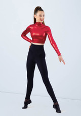 Weissman Premium Metallic Crop Top Rojo [Rojo]