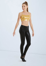 Weissman Metallic Racerback Bra Top Or [Or]