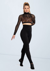 Weissman Cage Strap Sequin Crop Top Rouge [Rouge]