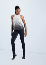 Weissman Ombre Sequin Flyaway Tank Top Blanco [Blanco]