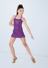 Weissman Sequin Camisole Dress [Púrpura]
