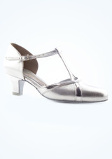 Zapato de baile latino y de salón Nancy Freed - 4,3 cm - Plateado Plata Principal 2 [Plata]