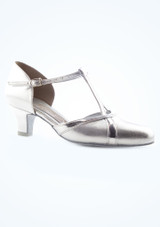Zapato de baile latino y de salón Nancy Freed - 4,3 cm - Plateado Plata Principal [Plata]