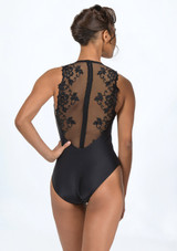 Maillot con cremallera y encaje en la espalda Esther Ballet Rosa Negro Detrás [Negro]