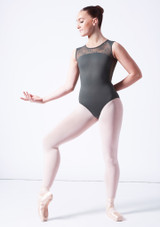 Maillot de encaje con abertura en la espalda Rita Ballet Rosa Blanco Delante [Blanco]