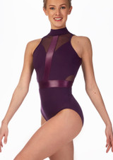 Maillot Ballet con Cuello Alto de Malla So Danca Negro Delante [Negro]