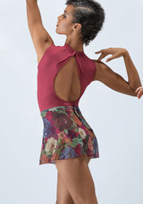 Falda cruzada estampada Lida Ballet Rosa Multicolor Detrás [Multicolor]