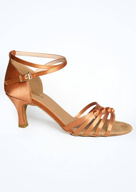 Scarpa da ballo in raso color bronzo Giorgia Alegra – 5,7 cm [Marrone]