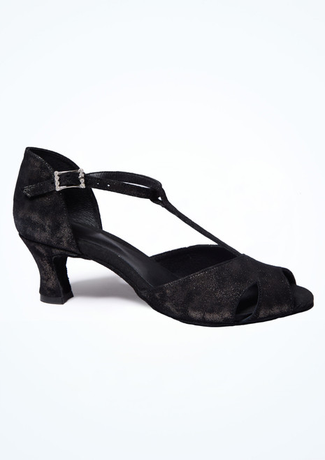 Scarpa da ballo con fascia a T colore nero Teresa Move Dance – 4,5 cm Nero Side [Nero]