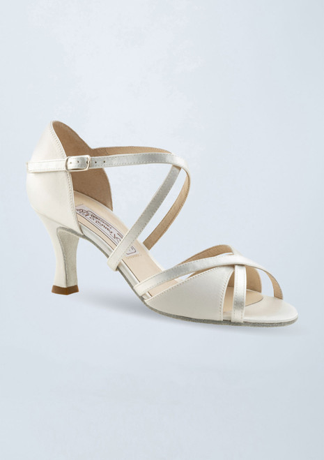 Scarpa da ballo in pelle Werner Kern July - 6,5 cm Bianco Front [Bianco]