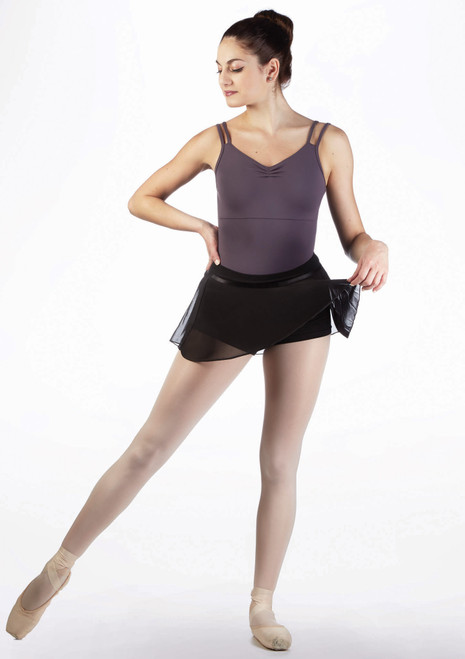 Falda de Ballet con Culotes Amelie Move Dance Negro Delante [Negro]