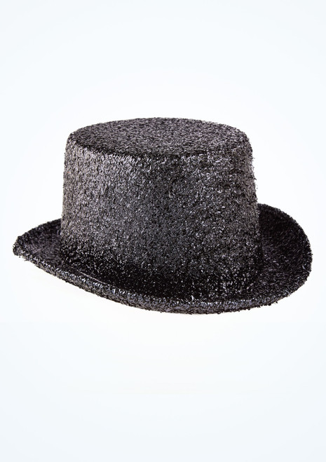 Sombrero de copa de lurex Negro Delante [Negro]