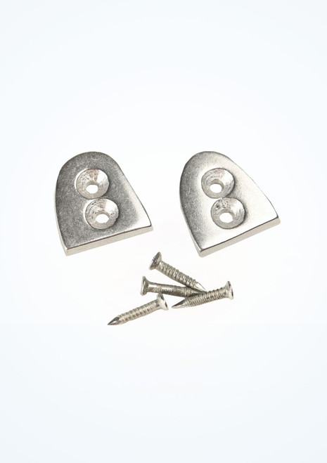 Chapas Tacón Duo Tone Capezio - Talla 8 Plata [Plata]