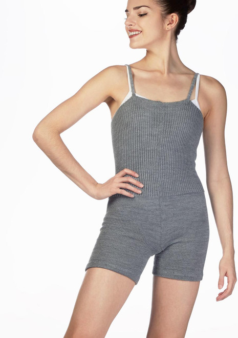 Mono de Baile Calentamiento Skinlegshort Intermezzo Gris Delante [Gris]