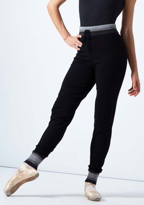 Joggers de danza de punto Cameo Move Dance Negro Delante [Negro]