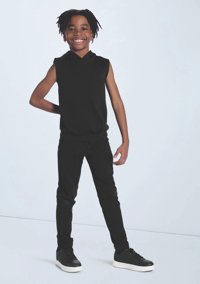 Weissman Boys Sleeveless Hoodie Nero 645 [Nero]